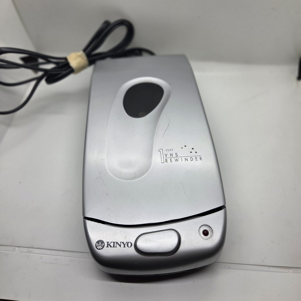 Kinyo UV-428 VHS Rewinder Silver 1-Way Video Cassette Tape Auto Stop Tested